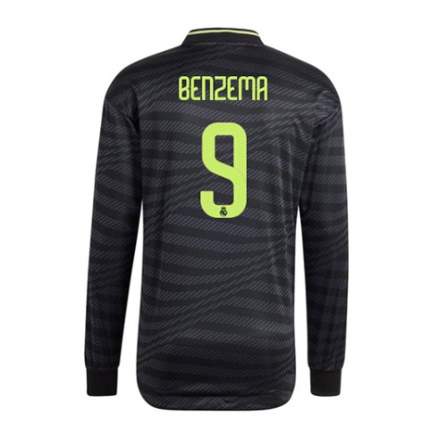 Real Madrid Karim Benzema #9 Tredjedrakt 2022-23 Langermet Real Madrid Karim Benzema #9 Tredjedrakt 2022-23 Langermet